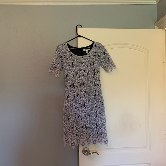 Simple blue white floral dress - Picture 1 of 1
